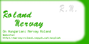 roland mervay business card